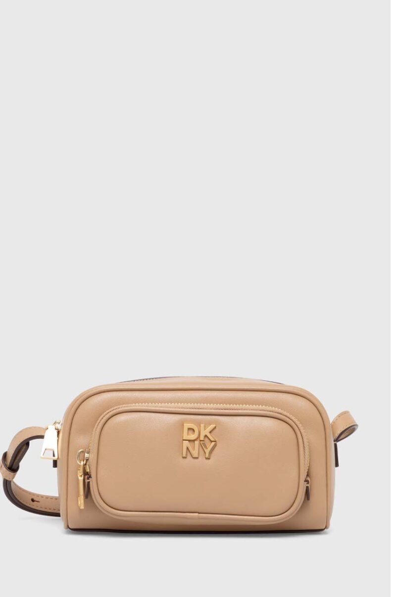 Dkny poseta de piele culoarea bej