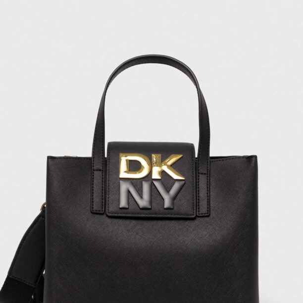 Dkny poseta de piele culoarea negru