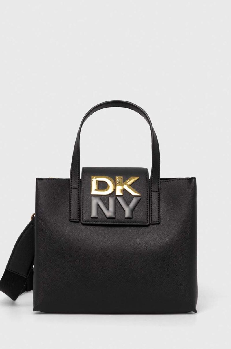 Dkny poseta de piele culoarea negru