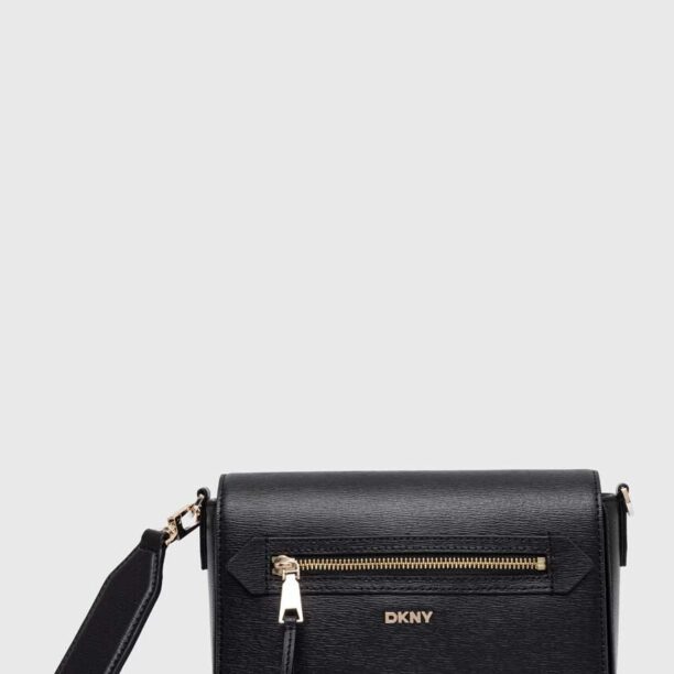 Dkny poseta de piele culoarea negru