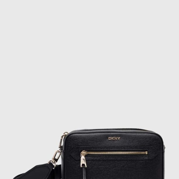 Dkny poseta de piele culoarea negru