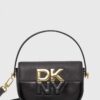 Dkny poseta de piele culoarea negru