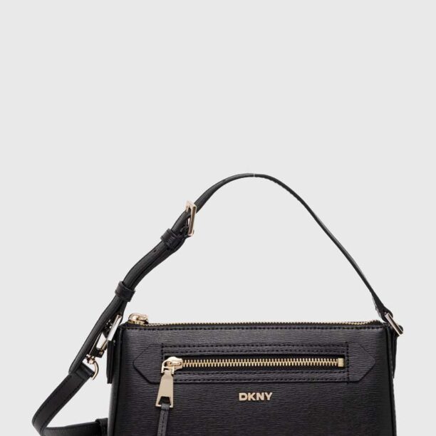 Dkny poseta de piele culoarea negru