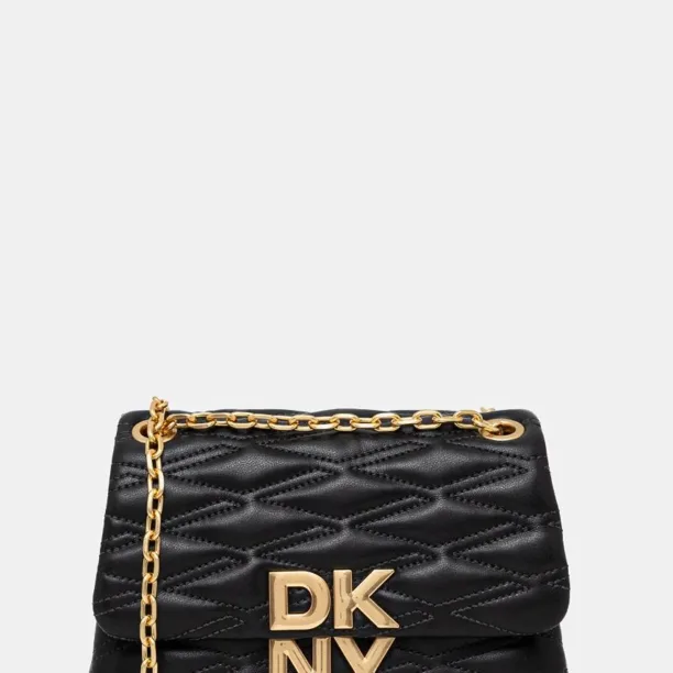 Dkny poseta de piele culoarea negru