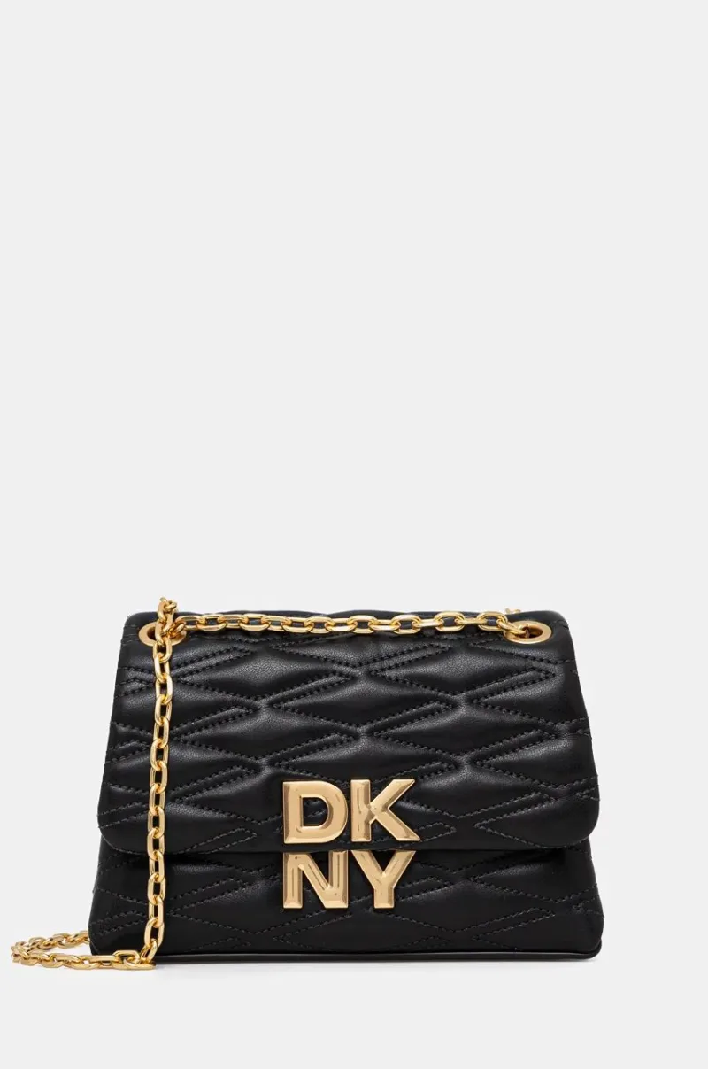 Dkny poseta de piele culoarea negru