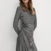 Dkny rochie culoarea argintiu