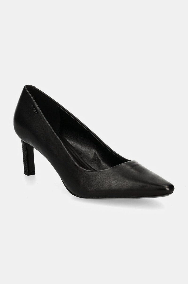 Dkny stilettos de piele Charlie culoarea negru