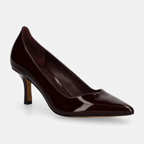 Dkny stilettos de piele Ivanie culoarea bordo