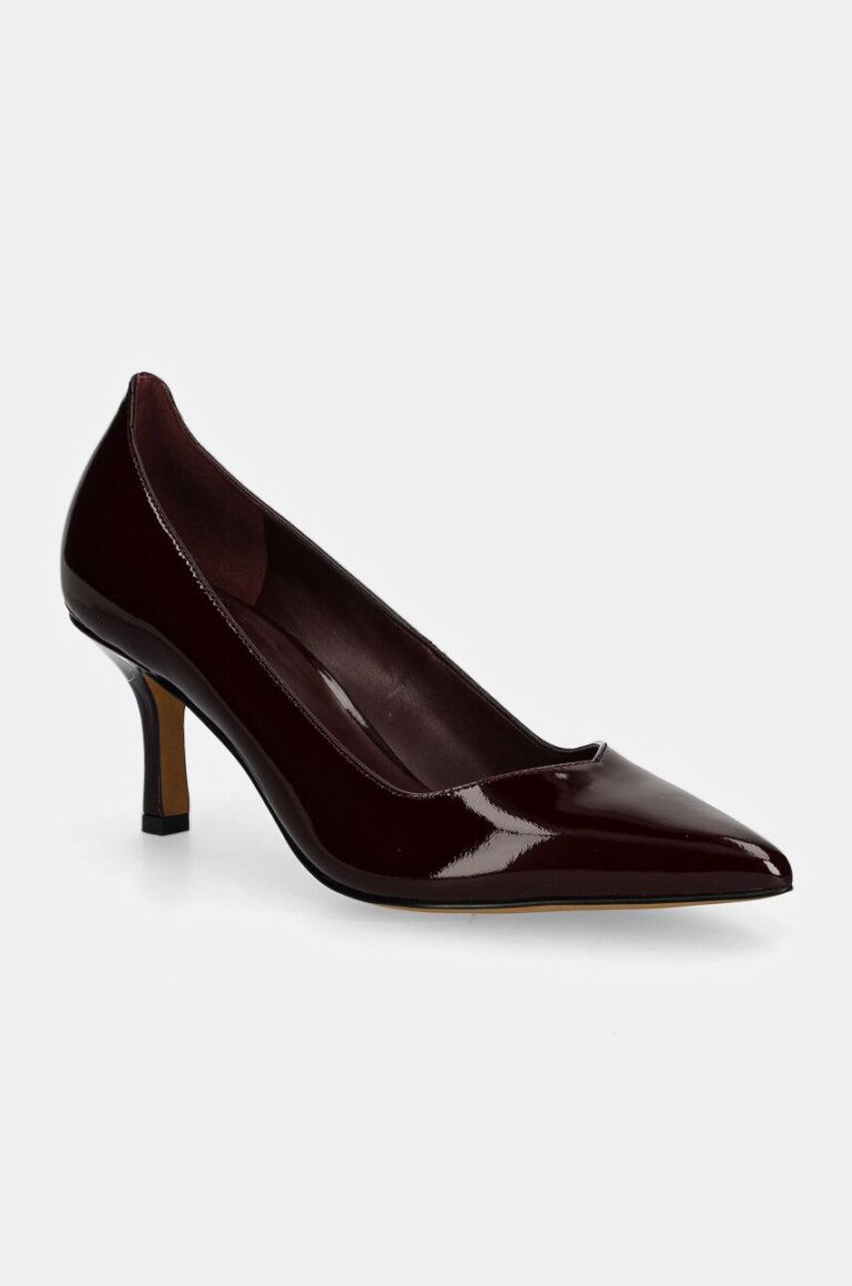 Dkny stilettos de piele Ivanie culoarea bordo