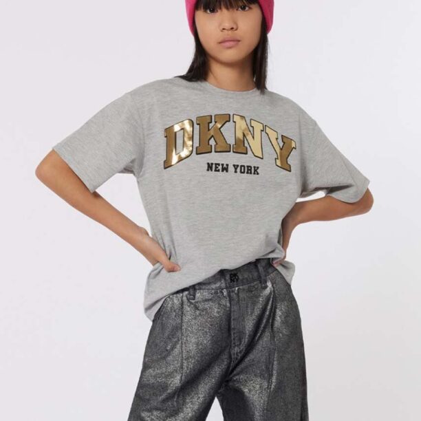 Dkny tricou copii culoarea gri