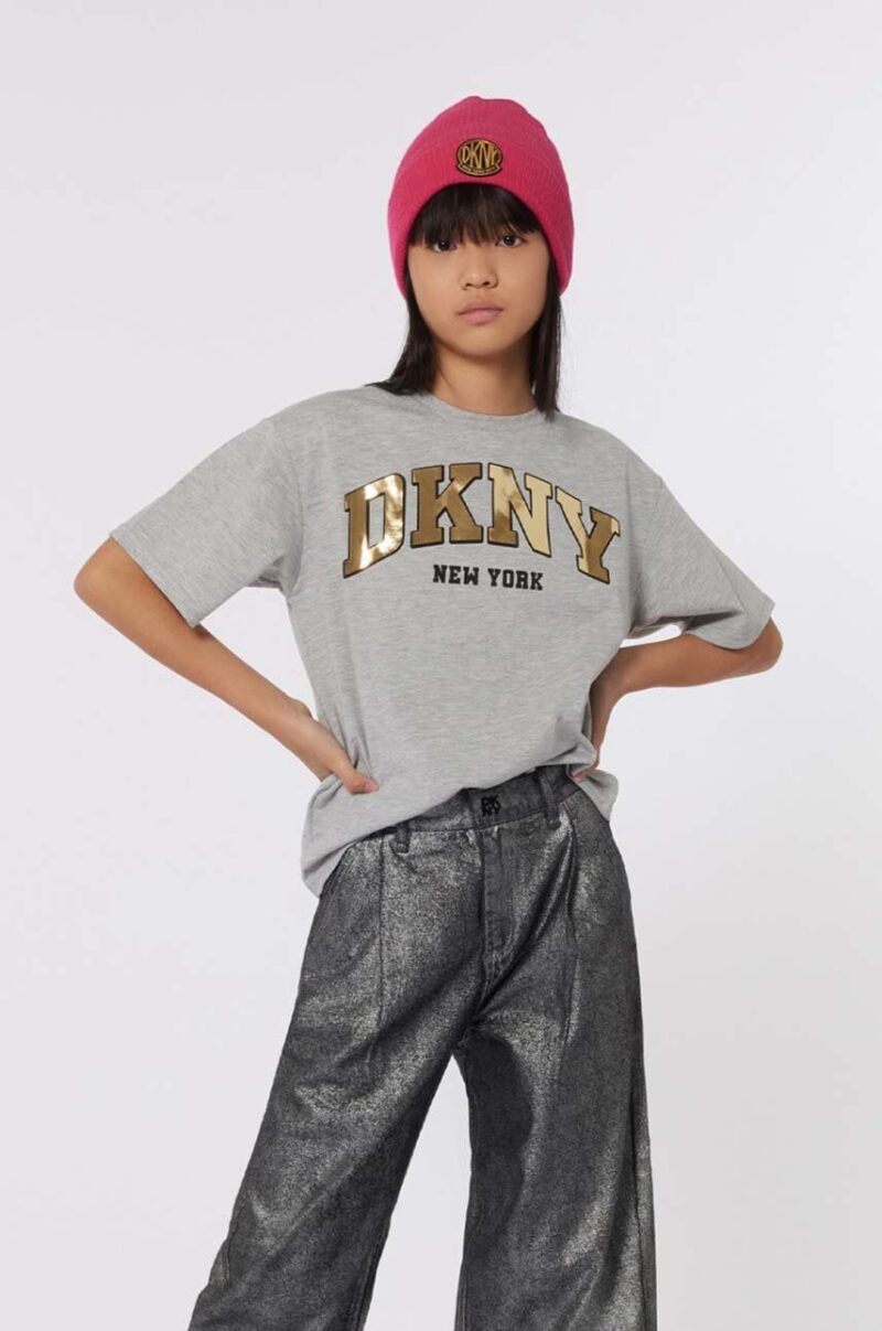 Dkny tricou copii culoarea gri