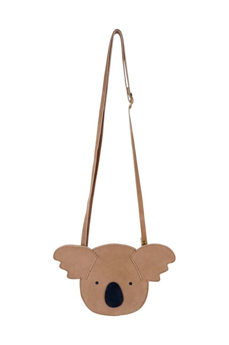 Donsje geanta de mana din piele pentru copii Britta Classic Purse Koala culoarea bej