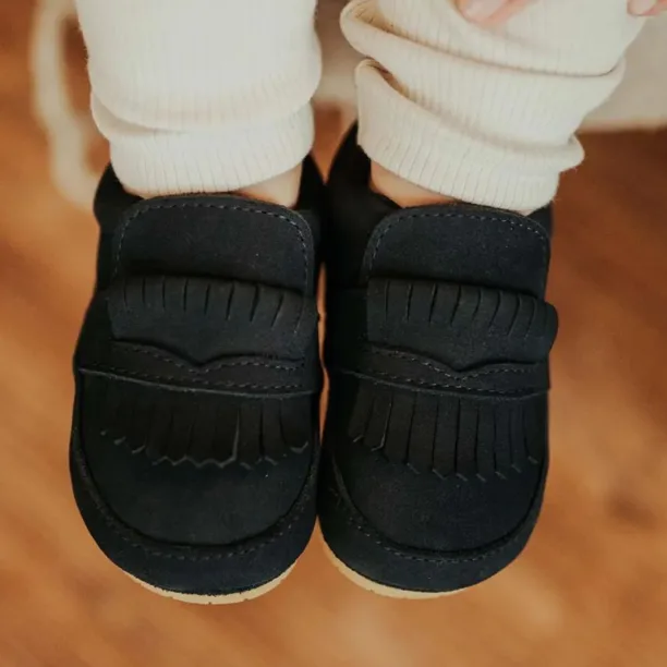 Donsje pantofi din piele intoarsa pentru bebe Jacx Shoes culoarea albastru marin