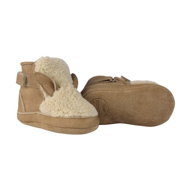 Donsje pantofi pentru bebelusi Richy Booties Alpaca culoarea bej