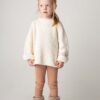 Donsje pulover de bumbac pentru copii Liella Sweater culoarea alb