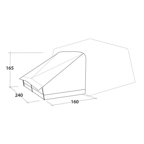 Dormitor pentru cort Outwell Fastlane 300 Annexe - grey preţ