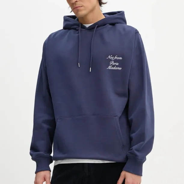 Drôle de Monsieur hanorac de bumbac Le Hoodie Slogan Calligraphy barbati