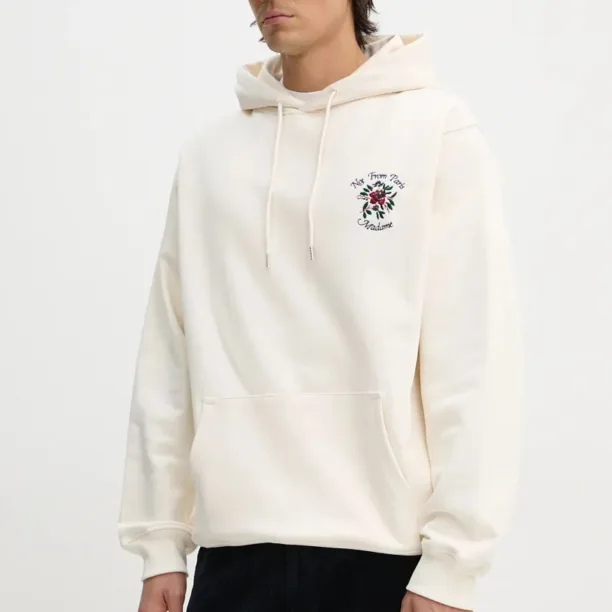 Drôle de Monsieur hanorac de bumbac Le Hoodie Slogan Fleurs barbati