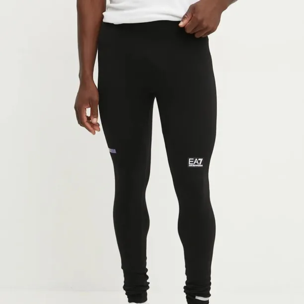 EA7 Emporio Armani leggins de antrenament culoarea negru