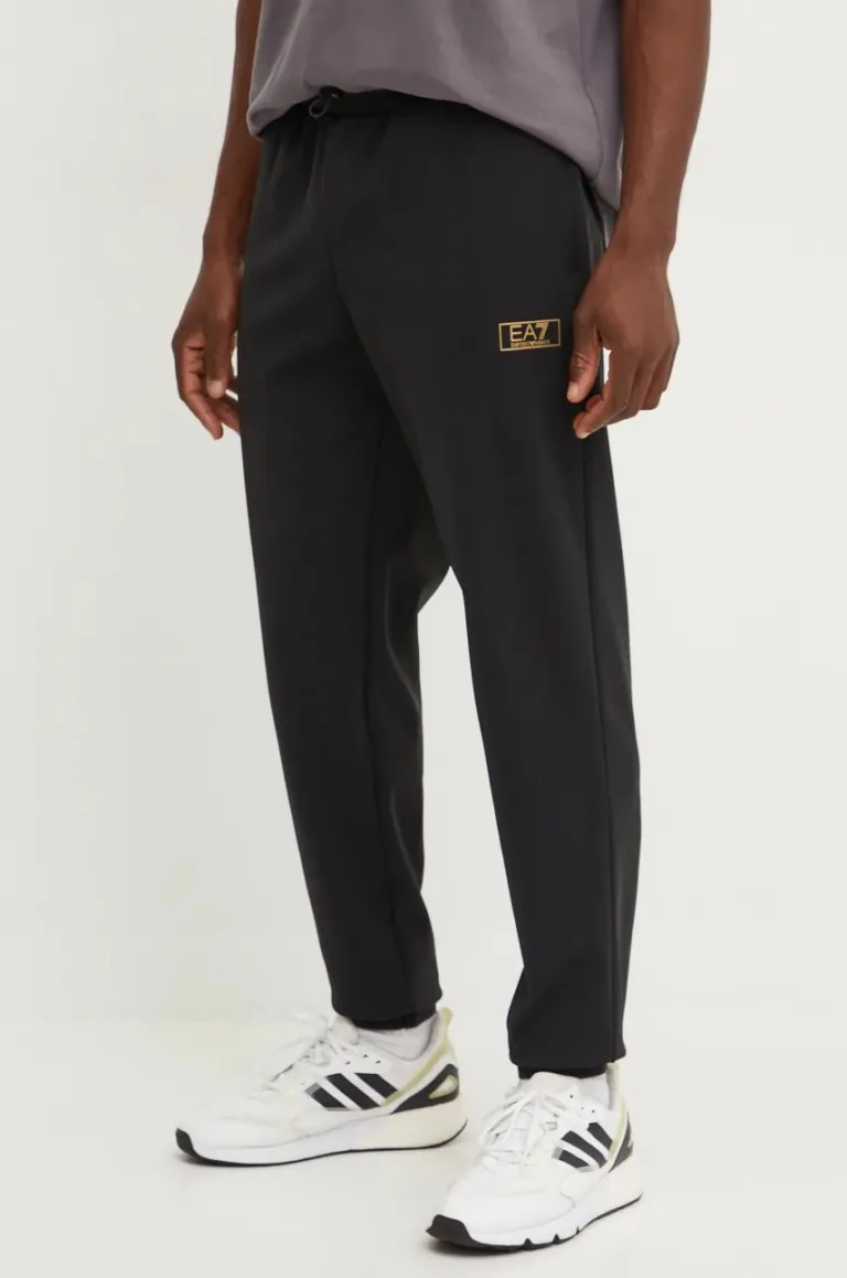 EA7 Emporio Armani pantaloni de trening culoarea negru