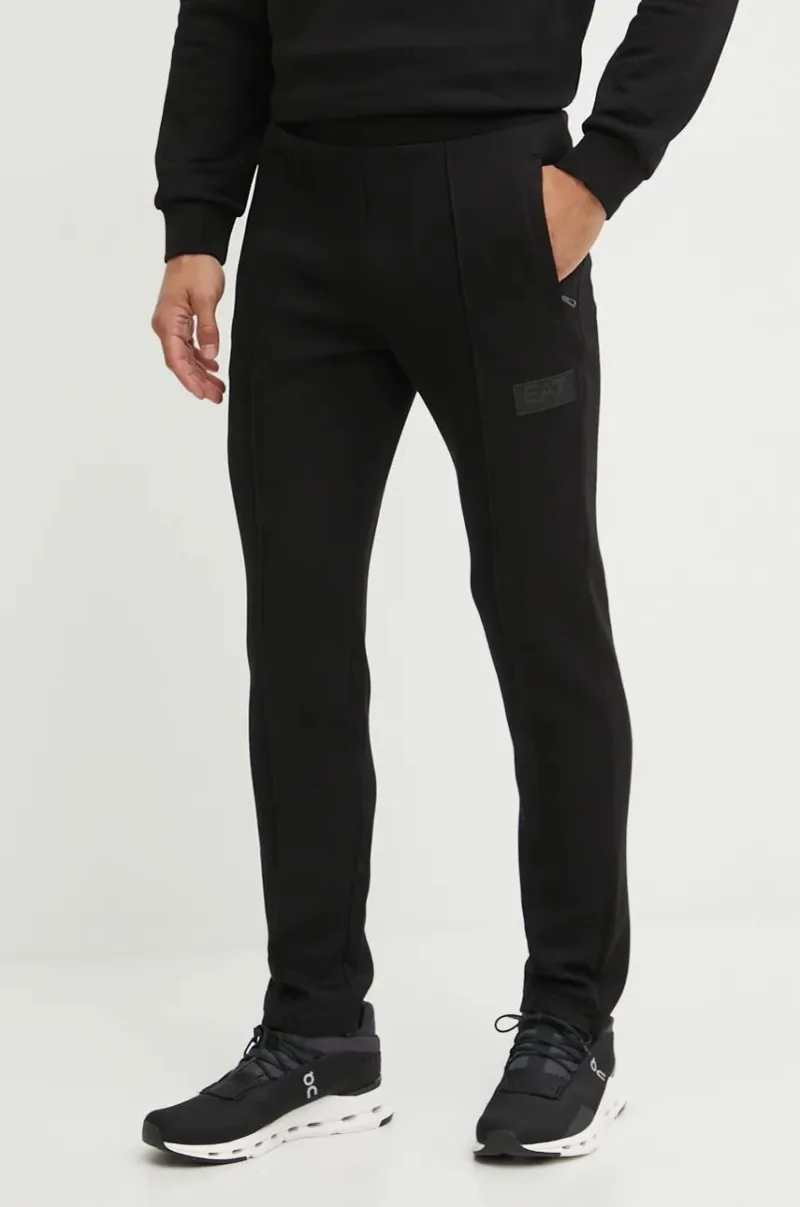 EA7 Emporio Armani pantaloni de trening culoarea negru