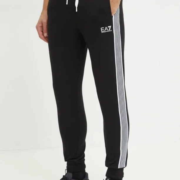 EA7 Emporio Armani pantaloni de trening culoarea negru