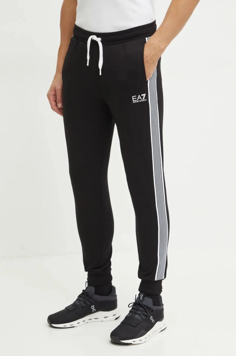 EA7 Emporio Armani pantaloni de trening culoarea negru