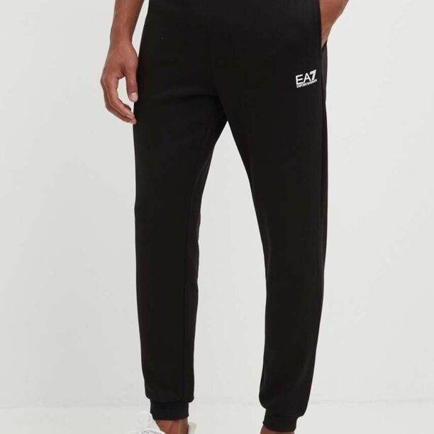 EA7 Emporio Armani pantaloni de trening culoarea negru