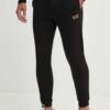 EA7 Emporio Armani pantaloni de trening din bumbac culoarea negru