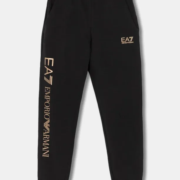 EA7 Emporio Armani pantaloni de trening pentru copii culoarea negru