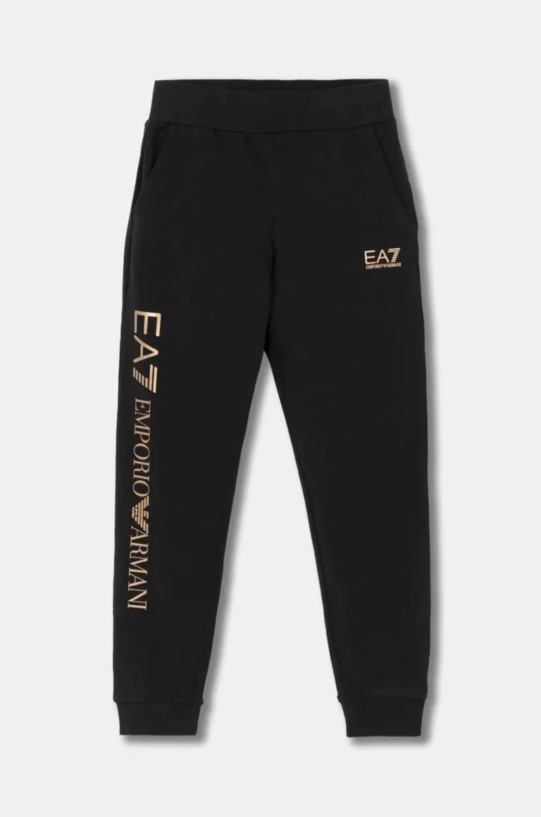 EA7 Emporio Armani pantaloni de trening pentru copii culoarea negru