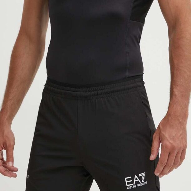 EA7 Emporio Armani pantaloni scurți de antrenament culoarea negru