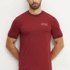 EA7 Emporio Armani tricou de antrenament culoarea bordo