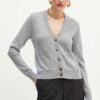 Elisabetta Franchi cardigan din lana culoarea gri