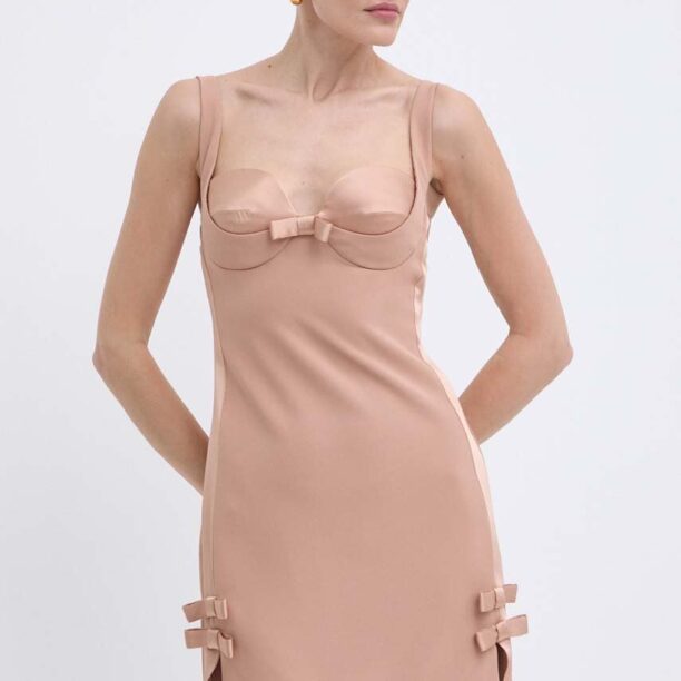 Elisabetta Franchi rochie culoarea bej