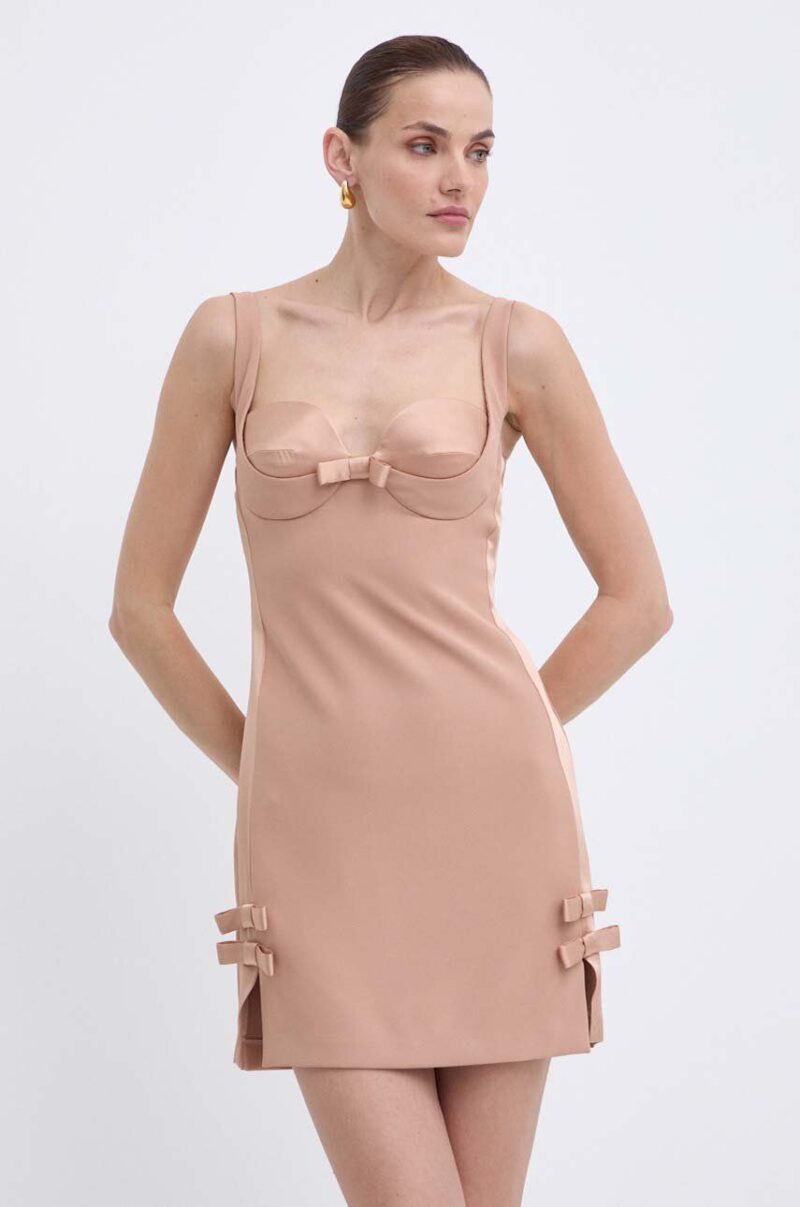 Elisabetta Franchi rochie culoarea bej