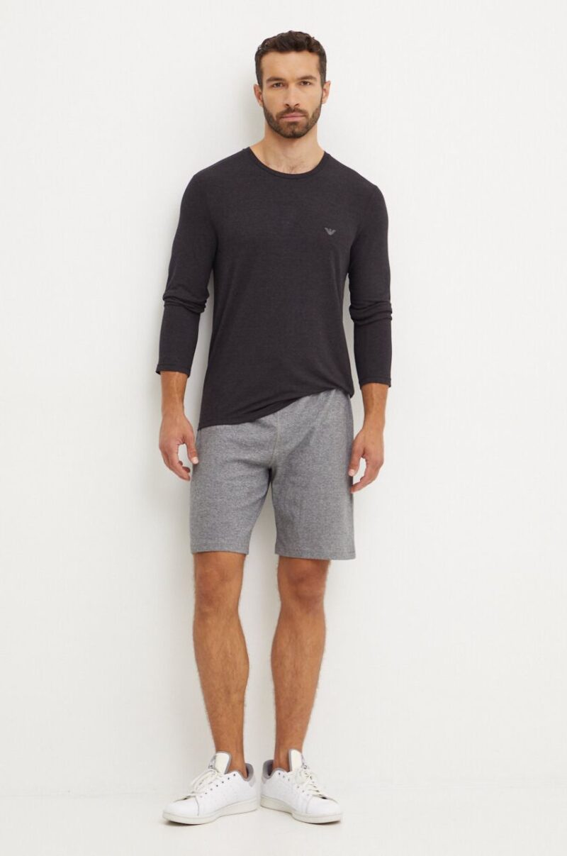 Emporio Armani Underwear longsleeve lounge culoarea gri