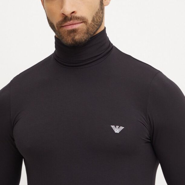 Emporio Armani Underwear longsleeve lounge culoarea negru