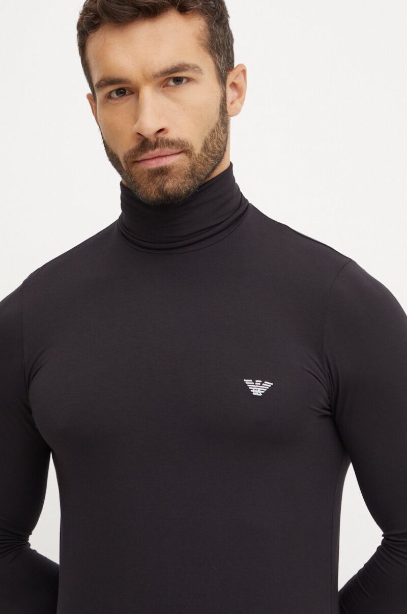 Emporio Armani Underwear longsleeve lounge culoarea negru