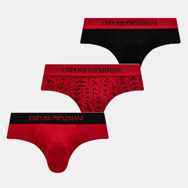 Emporio Armani Underwear slip din bumbac culoarea rosu