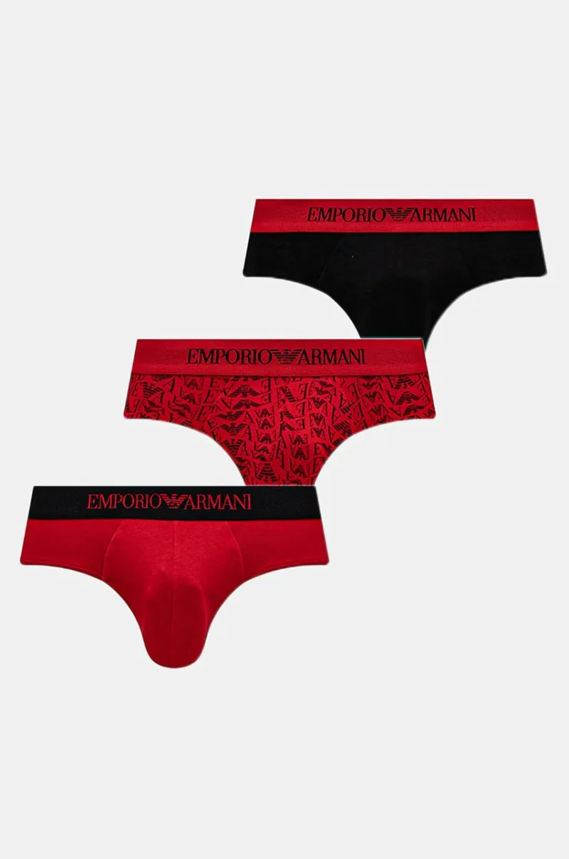 Emporio Armani Underwear slip din bumbac culoarea rosu