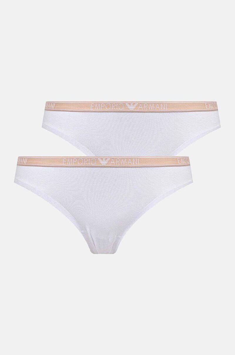 Emporio Armani Underwear tanga 2-pack culoarea alb