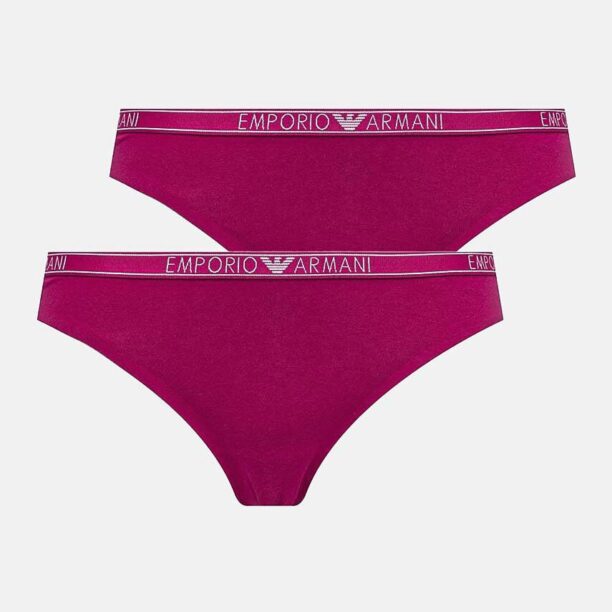 Emporio Armani Underwear tanga 2-pack culoarea roz