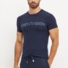 Emporio Armani Underwear tricou lounge culoarea albastru marin