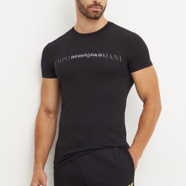 Emporio Armani Underwear tricou lounge culoarea negru