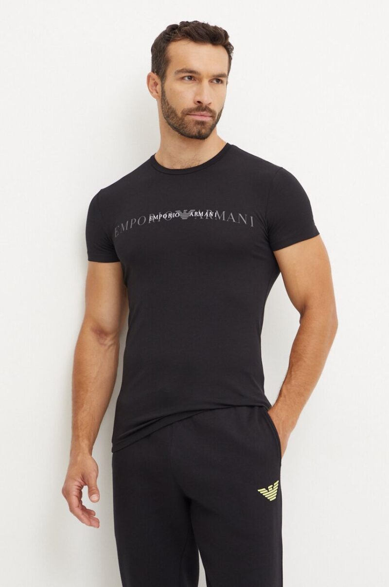 Emporio Armani Underwear tricou lounge culoarea negru