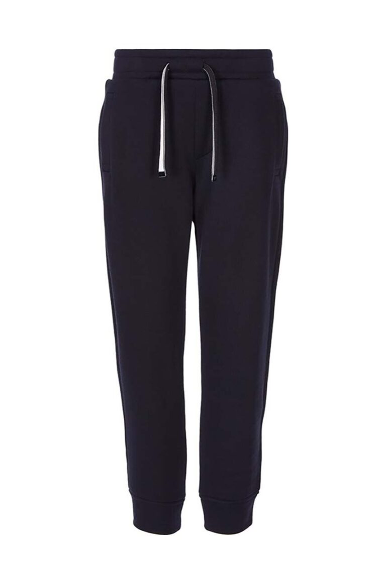 Emporio Armani pantaloni de trening pentru copii culoarea albastru marin