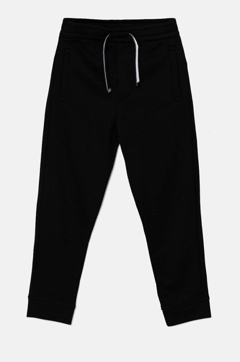 Emporio Armani pantaloni de trening pentru copii culoarea negru