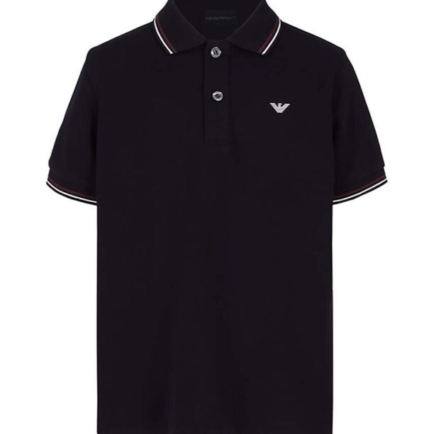 Emporio Armani tricou polo copii culoarea negru