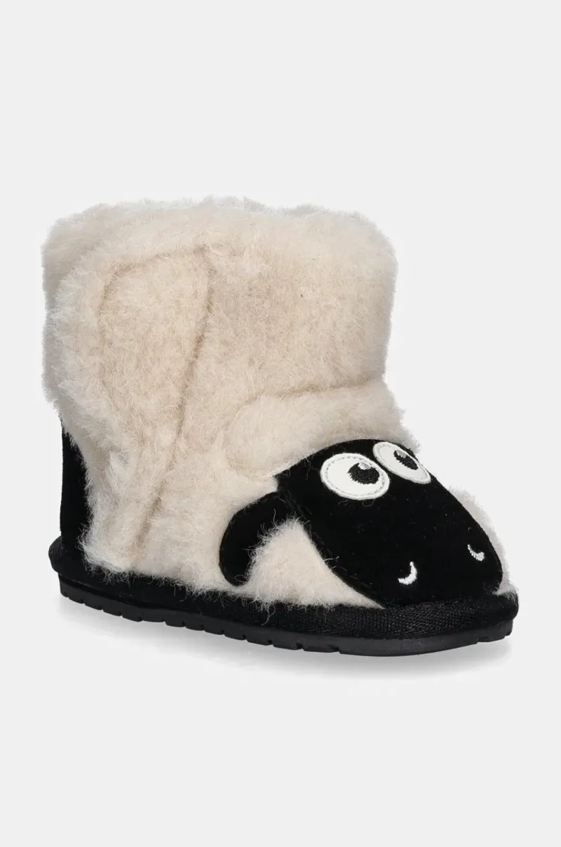 Emu Australia cizme de iarna copii Shaun The Sheep Walker culoarea bej